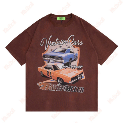 car pattern hip hop t shirts